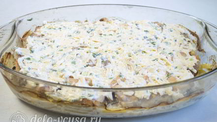 Рецепт картофельной запеканки с курицей и грибами