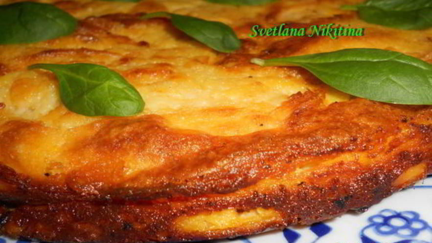 Рецепт картофельной запеканки с мясом и шпинатом