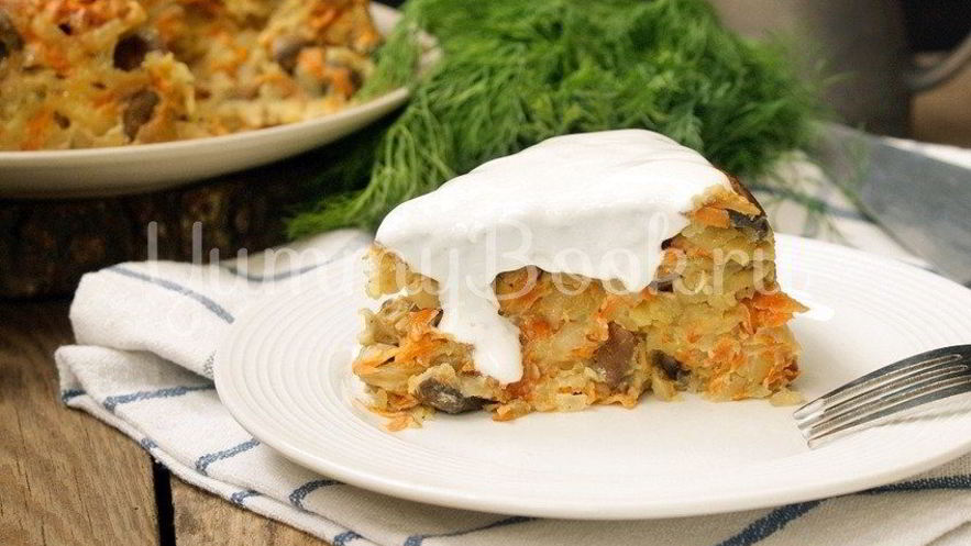 Рецепт картофельно-грибной запеканка в мультиварке