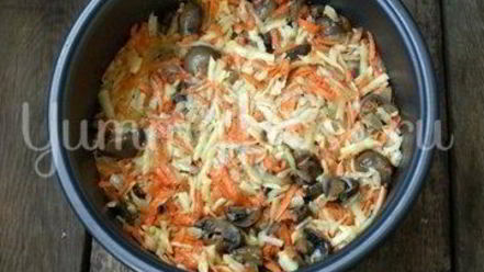 Рецепт картофельно-грибной запеканка в мультиварке