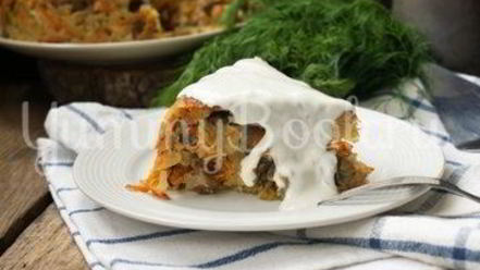 Рецепт картофельно-грибной запеканка в мультиварке