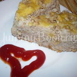 Рецепт Сытной запеканки из риса и фарша в мультиварке