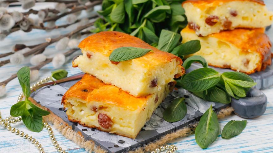 Рецепт творожной запеканки с крахмалом в духовке