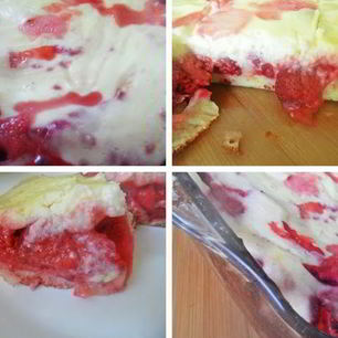 Рецепт Творожной запеканки с малиной и клубникой