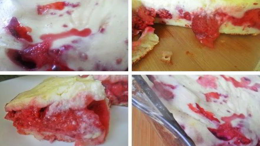 Рецепт творожной запеканки с малиной и клубникой