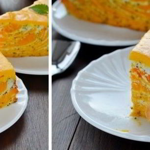 Рецепт Творожной запеканки с тыквой и маком