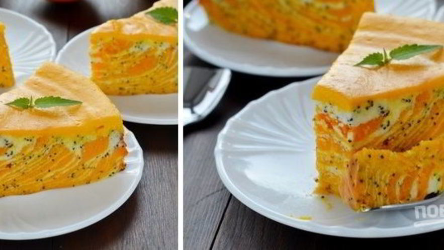 Рецепт творожной запеканки с тыквой и маком