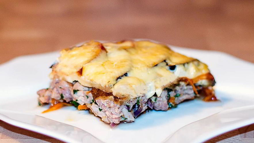 Рецепт запеканки из баклажанов с мясным фаршем