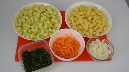 Рецепт запеканки из кабачков и картошки с куриным фаршем