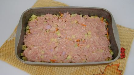 Рецепт запеканки из кабачков и картошки с куриным фаршем
