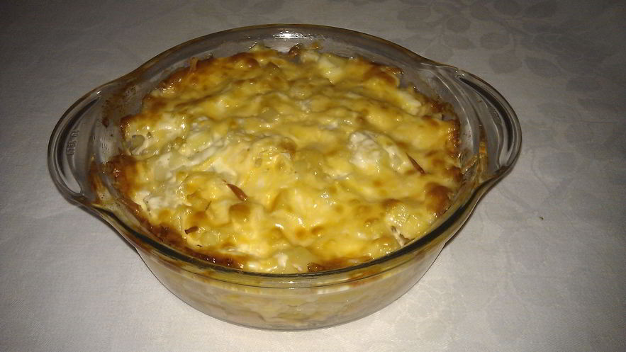 Рецепт запеканки из картофельного пюре с курицей