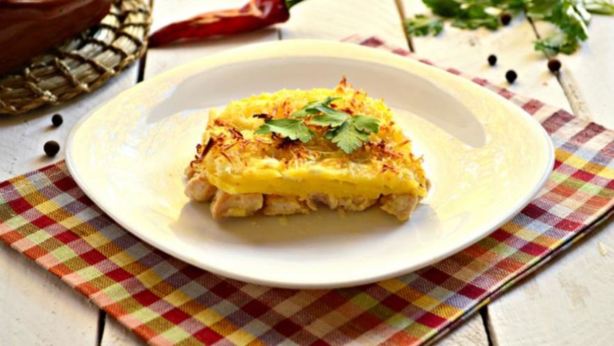 Рецепт запеканки из куриной грудки с картофелем