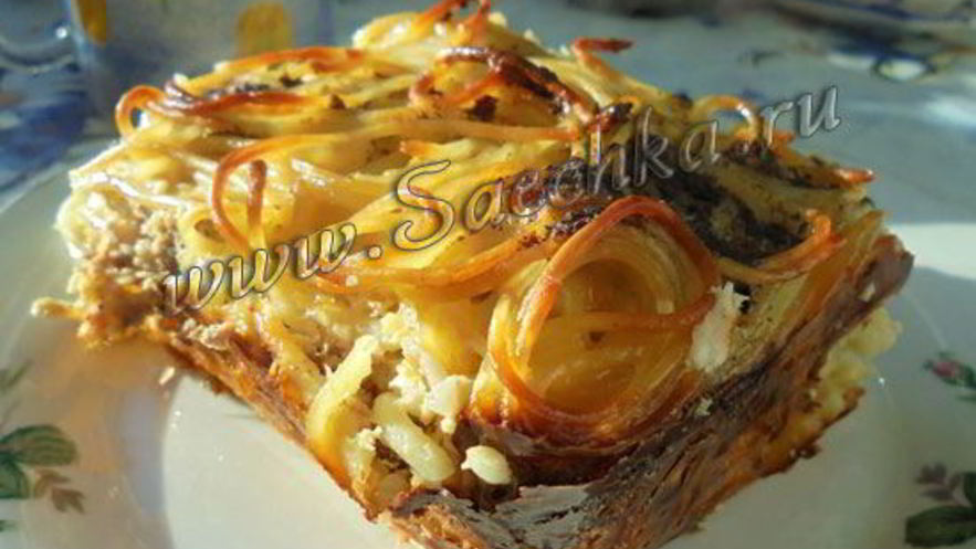 Рецепт запеканки из спагетти