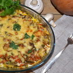 Рецепт Запеканки из свинины с тыквой и грибами