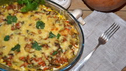 Рецепт Запеканки из свинины с тыквой и грибами