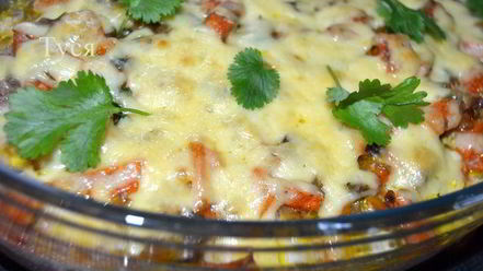 Рецепт запеканки из свинины с тыквой и грибами