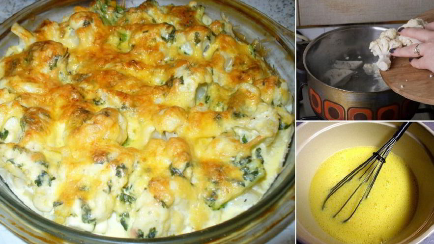 Рецепт запеканки из цветной капусты с брокколи