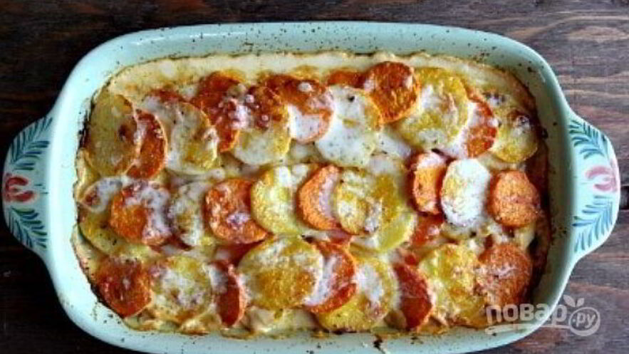 Рецепт запеканки картофельной с тыквой