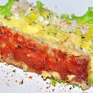 Рецепт Запеканки мясной с луком-пореем и картофелем