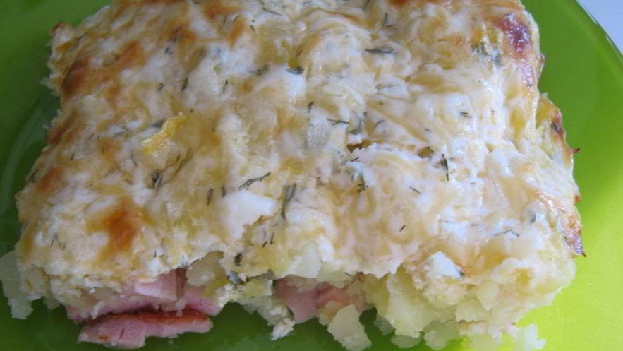 Рецепт запеканки под сметанным соусом