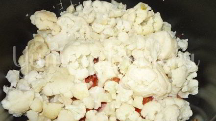 Рецепт запеканки с фаршем и цветной капустой из мультиварки