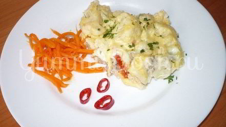 Рецепт запеканки с фаршем и цветной капустой из мультиварки