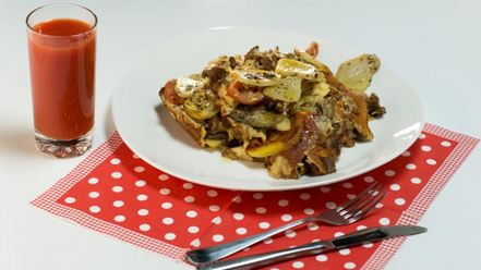 Рецепт запеканки с грибами и овощами