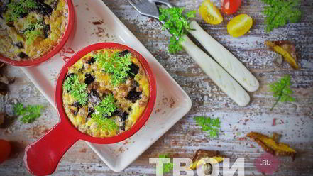 Рецепт запеканки с грибами в духовке
