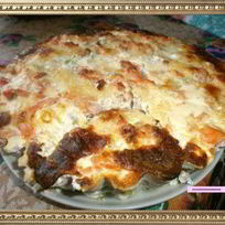 Запеканка с красной рыбой и овощами