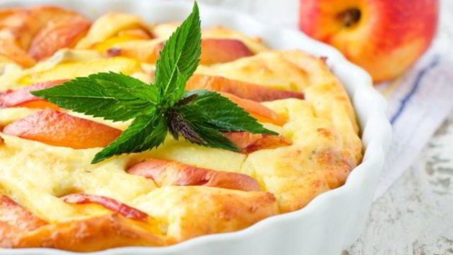 Рецепт запеканки с персиками