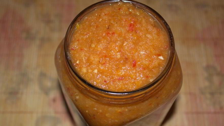 Рецепт аджики из кабачка и ябок