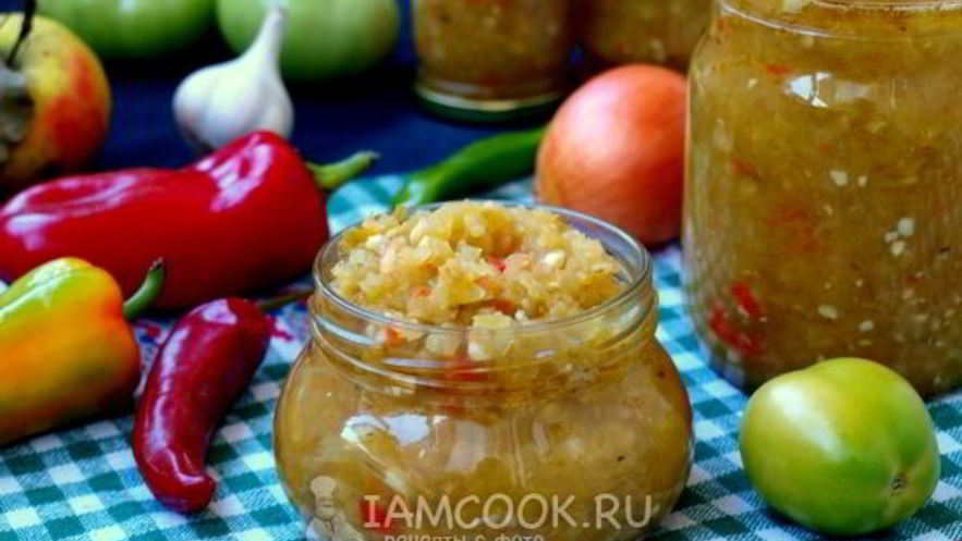 Рецепт аджики из зеленых помидоров