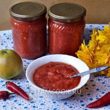 Рецепт Аджики с яблоками на зиму