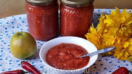 Рецепт аджики с яблоками на зиму