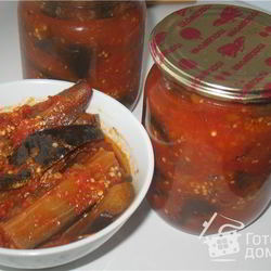 Рецепт Баклажанов в аджике с яблоками