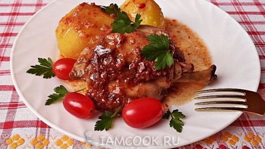 Рецепт кролика в аджике