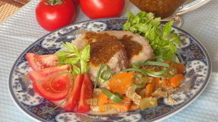 Рецепт мясной трапезы с аджикой
