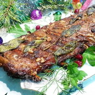 Рецепт Свиных ребрышек с сухой аджикой и шалфеем