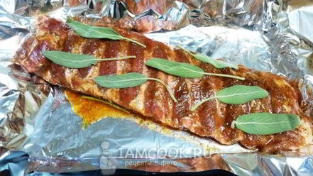 Рецепт свиных ребрышек с сухой аджикой и шалфеем