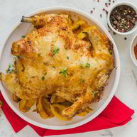 Рецепт Запеченной курицы с аджикой и лимоном