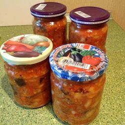 Рецепт Баклажанов с фасолью на зиму салат