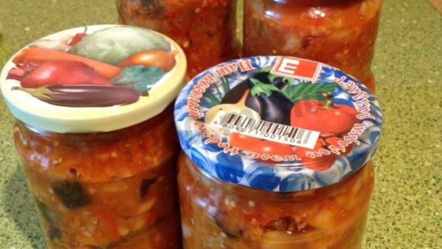 Рецепт баклажанов с фасолью на зиму салат