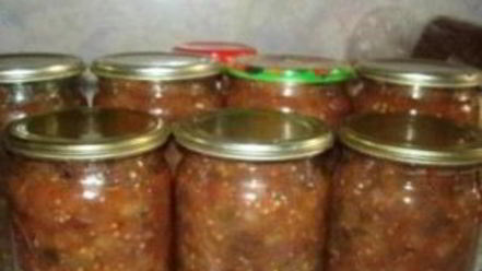 Рецепт баклажанов с овощами на зиму