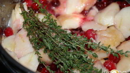 Рецепт клюквенно-яблочного джем с тимьяном