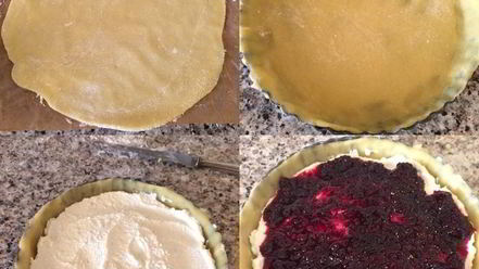 Рецепт кростаты с творогом и джемом