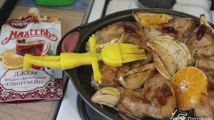 Рецепт пикантных куриных крылышек в маринаде барбекю с джемом глинтвейн