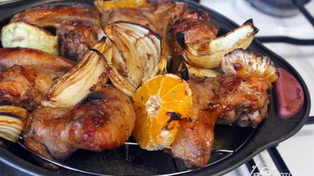 Рецепт пикантных куриных крылышек в маринаде барбекю с джемом глинтвейн