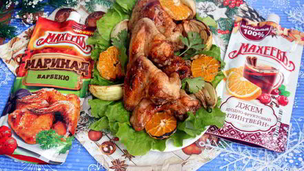 Рецепт пикантных куриных крылышек в маринаде барбекю с джемом глинтвейн