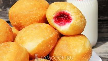 Рецепт Пончиков с джемом