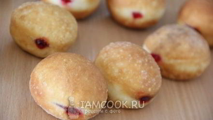Рецепт пончиков с джемом
